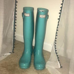 Hunter Boots Size 7 Original Tall Gloss Tiffany